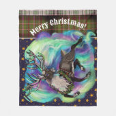 トナカイ フリースブランケット (正面)