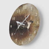 トナカイ – ブルカリブー ラージ壁時計 (傾斜)