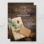 トナカイ&プレゼントホリデーパーティー2 招待状 (正面/裏面)