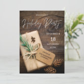 トナカイ&プレゼントホリデーパーティー 招待状 (スタンド正面)