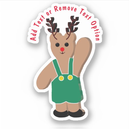 トナカイ・ベア・クリスマス シール (正面)