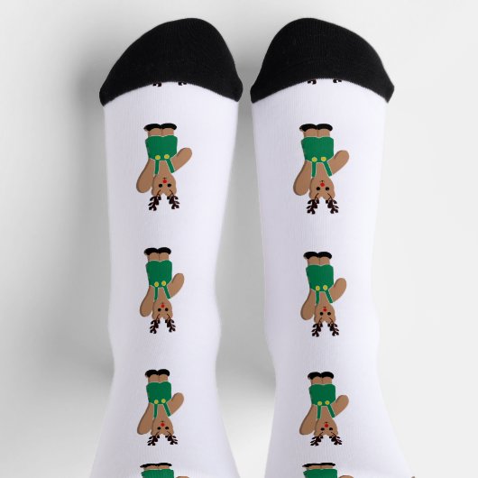 トナカイ・ベア・クリスマス ソックス (上部)