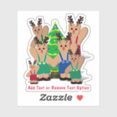 トナカイ・ベア・ファミリー・クリスマス シール (シート)