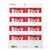 トナカイ、ホッキョクグマ、ペンギン、キツネ ラベル (フルシート)