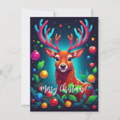 「トナカイ&ボーブル」クリスマスカード ノートカード (正面)