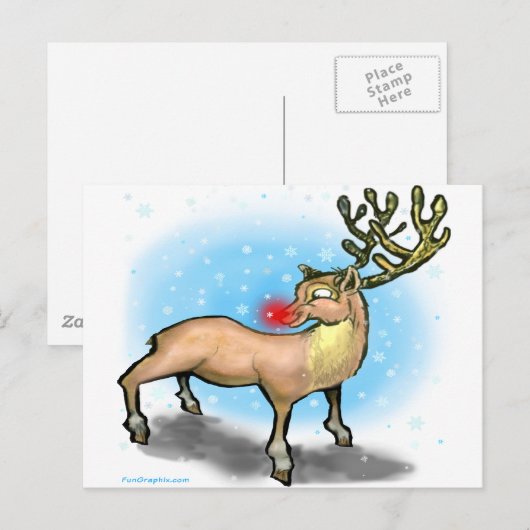 トナカイ ポストカード (正面/裏面)