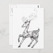 トナカイ ポストカード (正面/裏面)