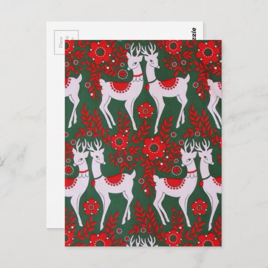 トナカイ ポストカード (正面/裏面)
