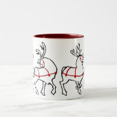 トナカイ・マグコーヒーカップフェスティバルクリスマスカップDec ツートーンマグカップ (中央)