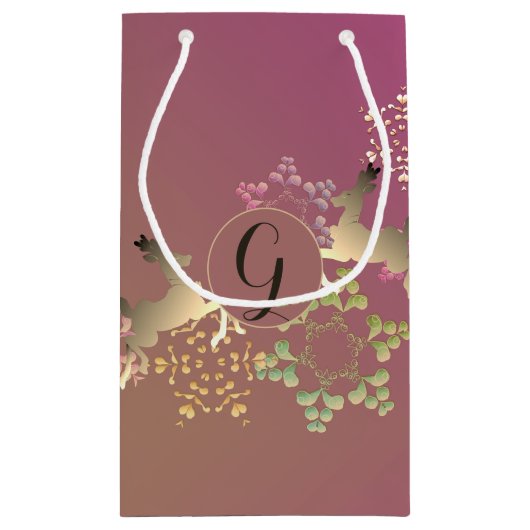 トナカイ&マジカルスノーフレークススモール抱き枕 スモールペーパーバッグ (裏面)