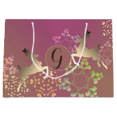 トナカイ&マジカルスノーフレーク抱き枕 ラージペーパーバッグ (正面)