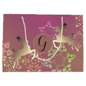 トナカイ&マジカルスノーフレーク抱き枕 ラージペーパーバッグ (裏面)