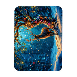 トナカイ・メリークリスマス・ホリデー・ライト マグネット