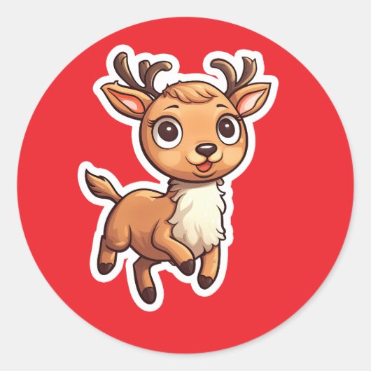 トナカイ ラウンドシール (正面)