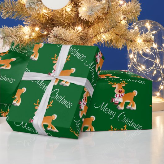 トナカイ ラッピングペーパー (クリスマス)