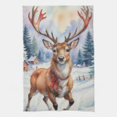 トナカイ・ワンダーランド：ホリディブリス キッチンタオル (縦)