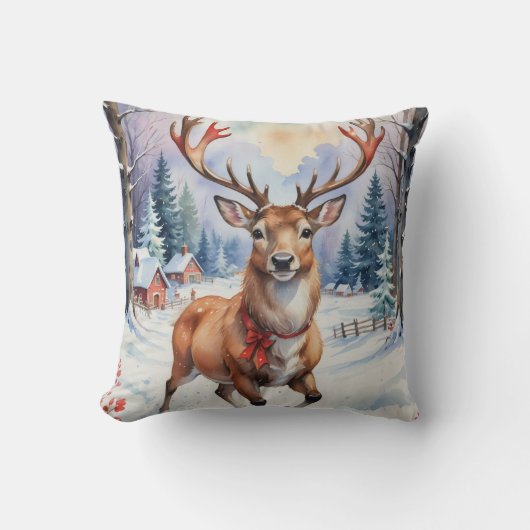 トナカイ・ワンダーランド：ホリディブリス クッション (正面)
