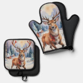 トナカイ・ワンダーランド：ホリディブリス 鍋つかみ&鍋敷きセット (正面/裏面)