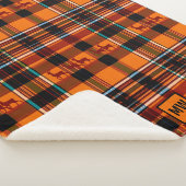 トナカイ、冬の秋のクリスマスモノグラム シェルパブランケット (3/4)