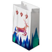 トナカイ，山，ホリデートイ スモールペーパーバッグ (裏面アングル)