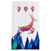 トナカイ，山，ホリデートイ スモールペーパーバッグ (正面)