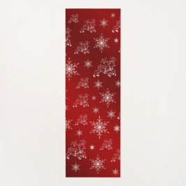 トナカイ，星，星，スノーフレーク，クリスマス ヨガマット