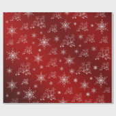 トナカイ，星，星，スノーフレーク，クリスマス ラッピングペーパー (フラット)