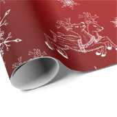 トナカイ，星，星，スノーフレーク，クリスマス ラッピングペーパー (ロールコーナー)