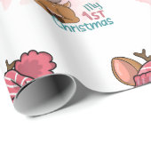 トナカイ、私の初めてのクリスマス ラッピングペーパー (ロールコーナー)