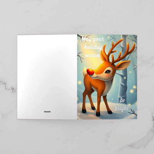 トナカイ 箔シーズンカード (外側レイダウン)