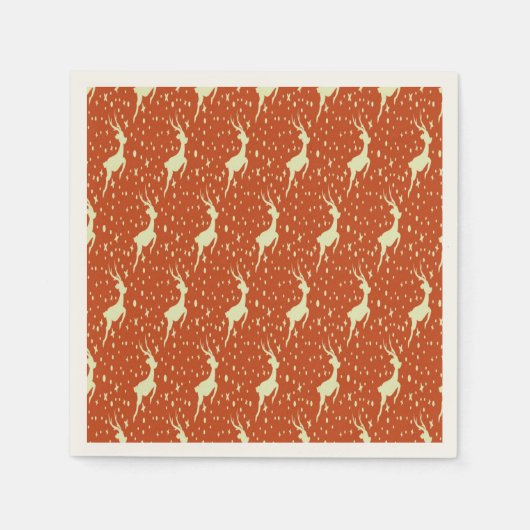 トナカイ（茶色） スタンダードカクテルナプキン (正面)