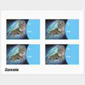 トナカイ 長方形シール (シート)