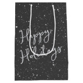 トナカイ〔雄ジカの〕枝角付きクリスマスアイリッシュセッター ミディアムペーパーバッグ (裏面)