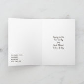 トナカイ〔雄ジカの〕枝角非フォトクリスマスカード 招待状 (内部)