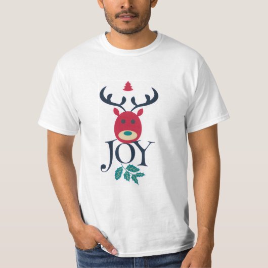 トナカイ JOY ホリデーTシャツ Tシャツ (正面)