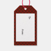 トナカイDachshundクリスマスギフトラベルオンPlaid ギフトタグ (裏面)