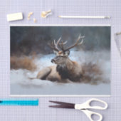 トナカイinスノー1デクページ紙 薄葉紙 (クラフト)