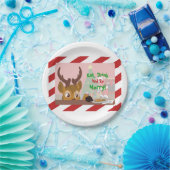 トナカイLove Cookie ペーパープレート (パーティー)