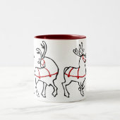 トナカイMAGコーヒーカップフェスティバルクリスマスプレゼント ツートーンマグカップ (中央)