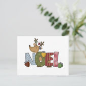 トナカイNoelホリデーTシャツとギフト シーズンポストカード (スタンド正面)