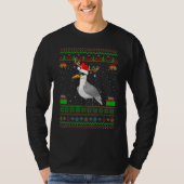 トナカイSanta Hat醜いシーグルバードChrに一致 Tシャツ (正面)