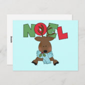 トナカイTシャツとギフト シーズンカード (正面/裏面)