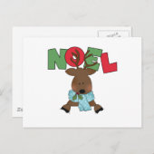 トナカイTシャツとギフト シーズンポストカード (正面/裏面)