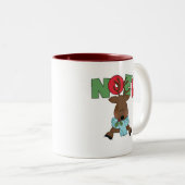 トナカイTシャツとギフト ツートーンマグカップ (正面右)