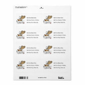 トナカイTシャツとギフト ラベル (フルシート)