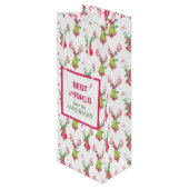 トナカラフルーパタンホリデーワイン抱き枕 ワインギフトバッグ (裏面アングル)