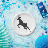 トナカランニングイシルエット ペーパープレート (パーティー)