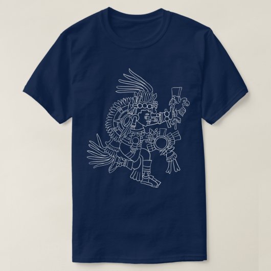 トナティアステカウーの太陽の神2 Tシャツ (デザイン正面)