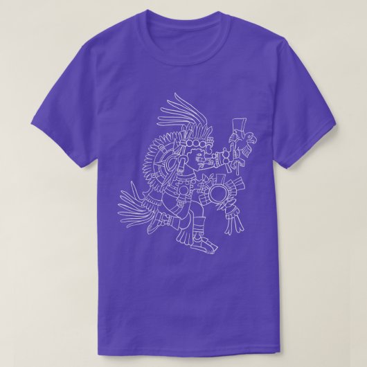 トナティアステカウーの太陽の神3 Tシャツ (デザイン正面)