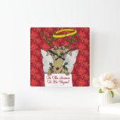 トナディアエンジェルザシーズンズブズビーガン スクエア壁時計 (ホーム)